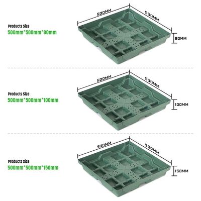 Planteur de jardin en plastique carré avec matériau HDPE et finition non revêtue