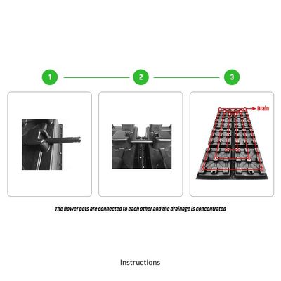 Sélection de l'espace de l'appartement de soutien Plateau de plantes en plastique pour le jardin à domicile