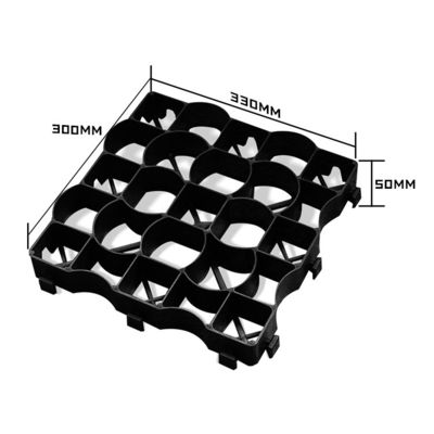 Pavés en plastique pour le sol Géocelle Gravier Paddock Grille Cheval Herbe et maison de ferme