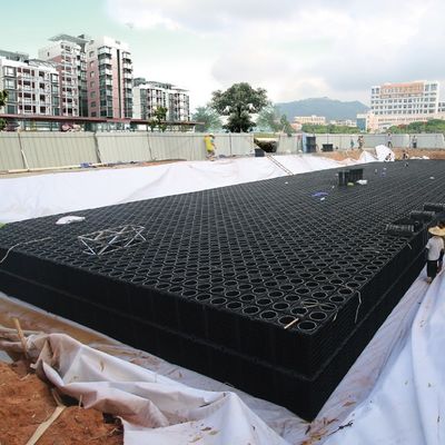 Infrastructure verte Unités géocellulaires d'eau de pluie noire potentielles