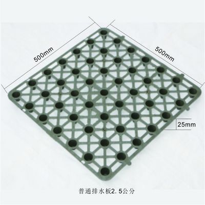 Systèmes de drainage en plastique à forte résistance à la compression Hauteur de tasse 2,0 mm