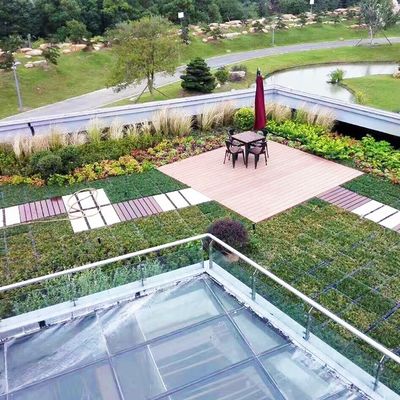 Plateau modulaire de toiture verte pour les systèmes de plantation utilisant du matériau plastique en PP sans revêtement