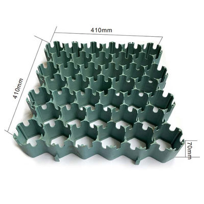 Réseaux de pavage perméables en PEHD vert pour une installation facile sur le chemin d'accès du terrain d'emballage