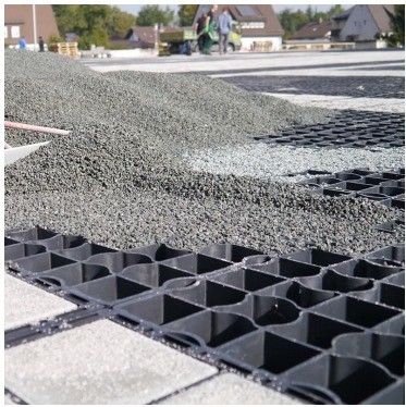 330*330*50MM Pavés à gazon poreux en PEHD Grilles en plastique pour les parkings