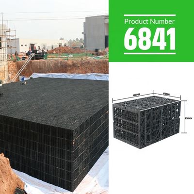 Boîte de drainage géocellulaire d'infiltration en plastique noir pour la collecte de l'eau de pluie